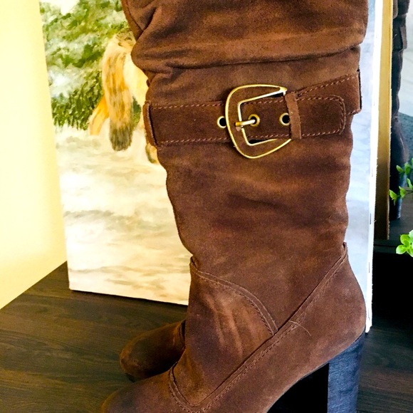 Brien knee  genuine high-suede boots Size 8 1/2 - Picture 3 of 8